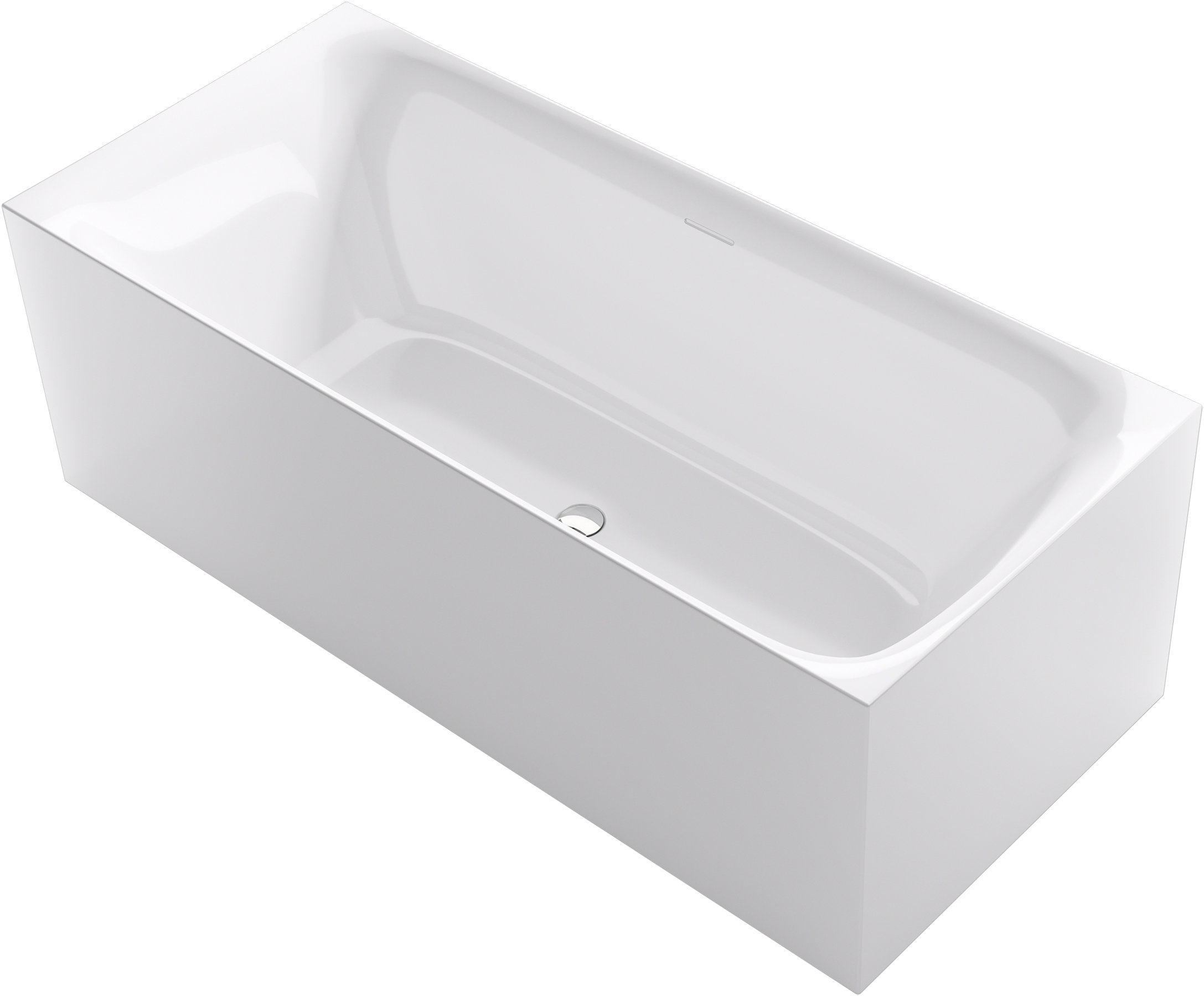 Sterling by Kohler Unwind 67" x 30" Back-To-Wall Soaking Bathtub | Wayfair